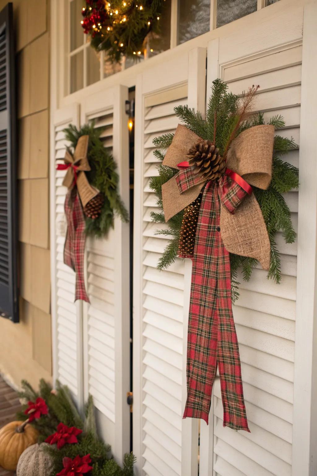 Mix textures for a warm, rustic holiday vibe.