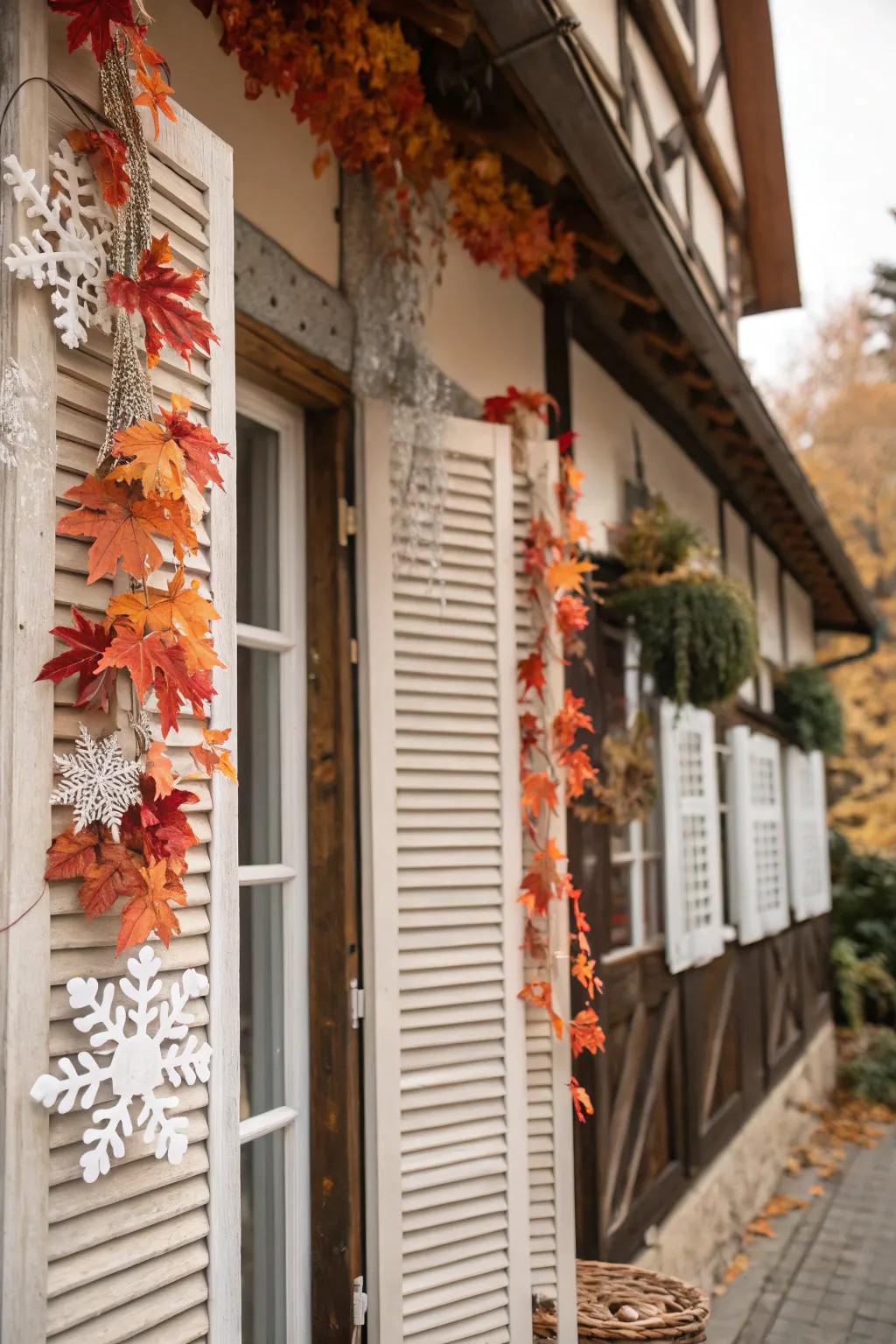 Enjoy year-round versatility with seasonal shutters.