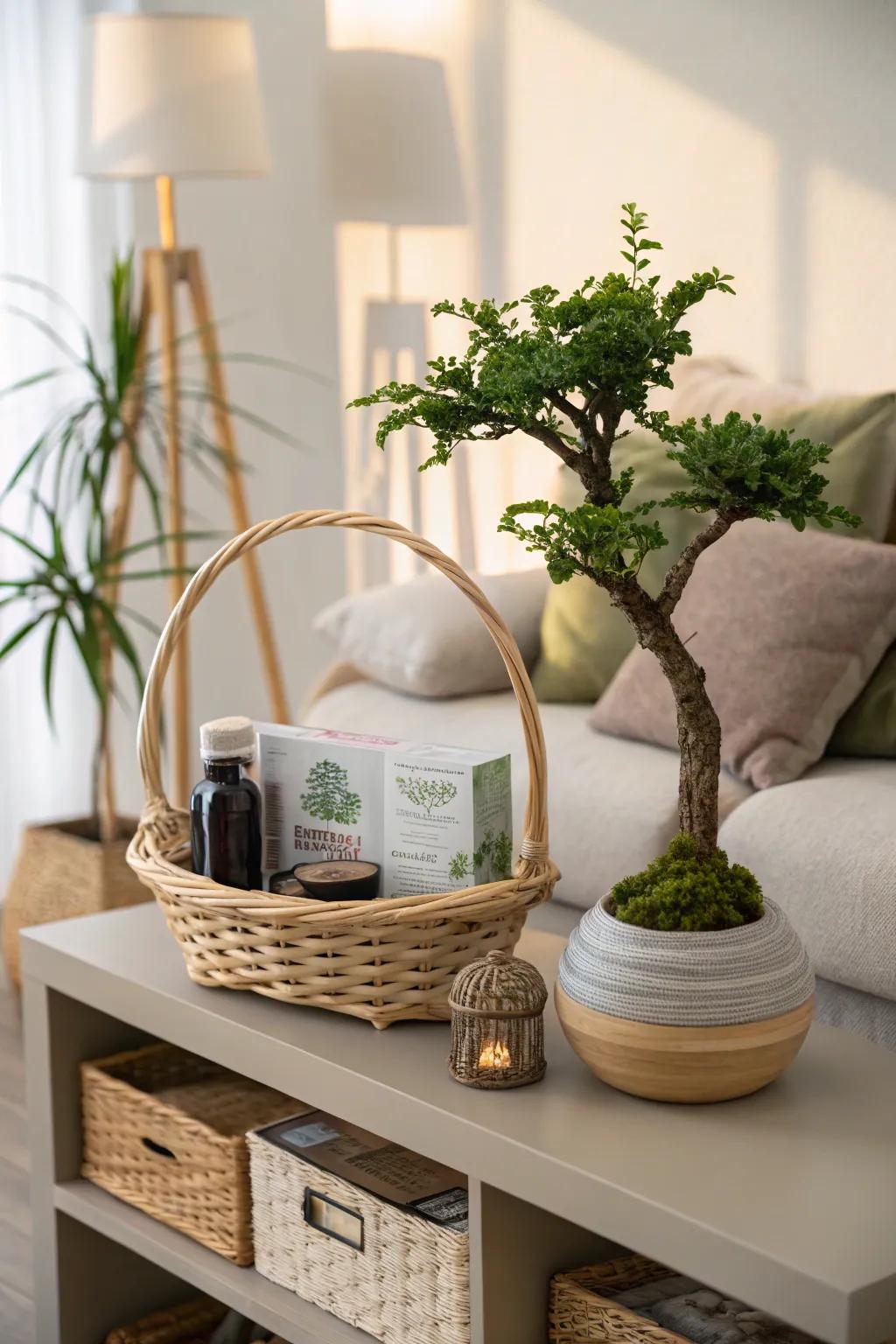 A mini bonsai wonderland offering elegance and tranquility.