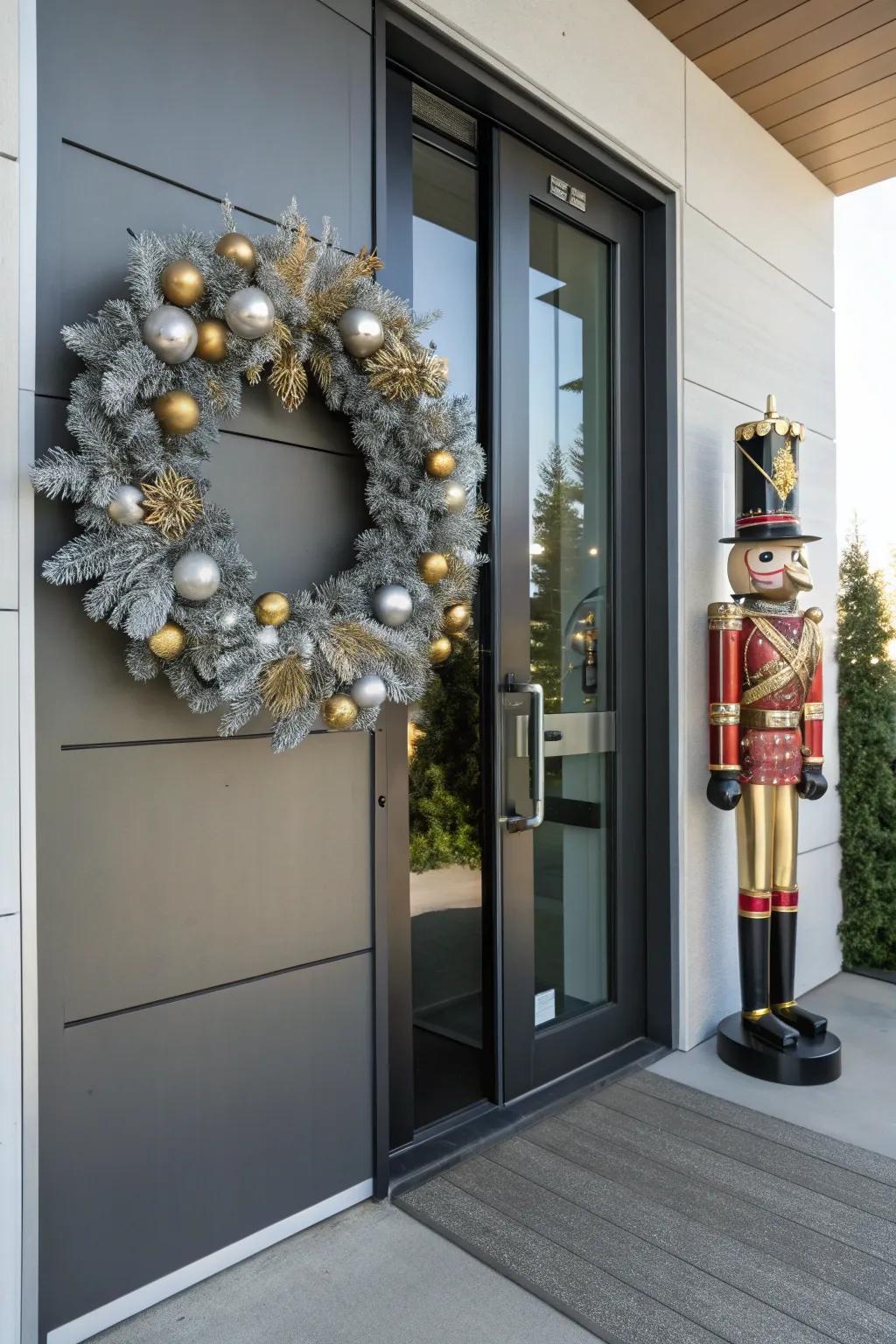 A merry metallic wreath with a glamorous touch.