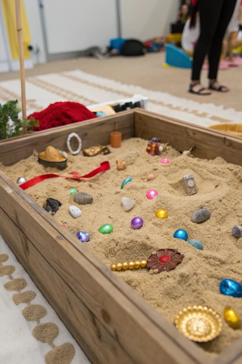 Turn sand play into an adventure with a treasure hunt.