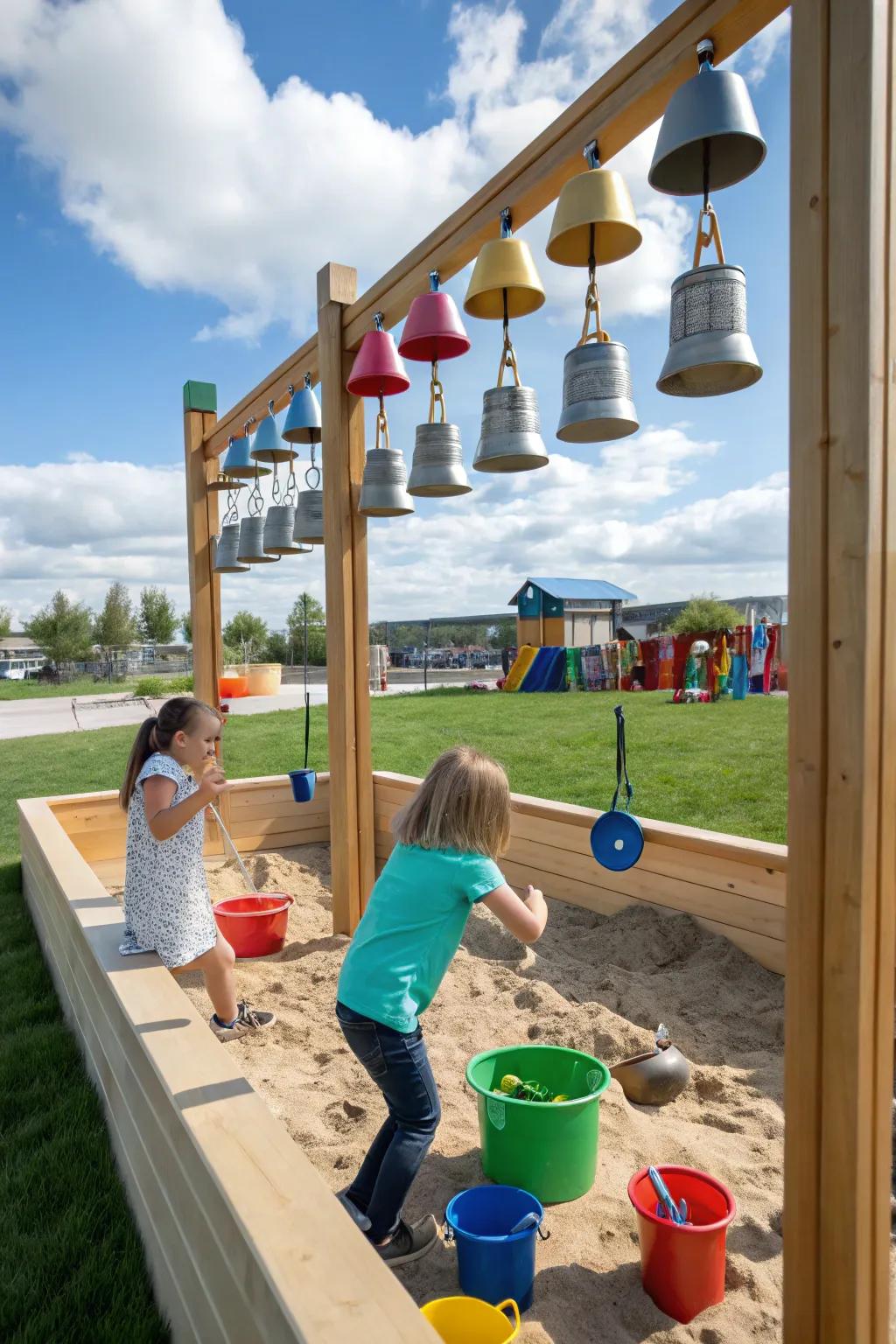 Add a musical twist to sand play with an interactive wall.