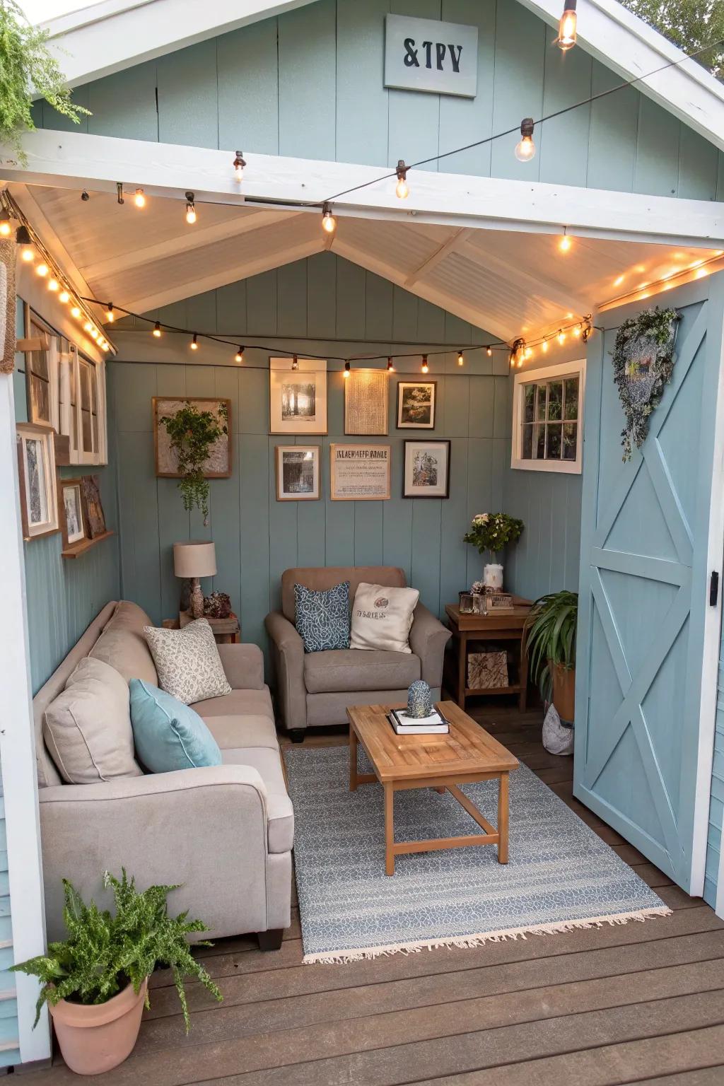 Make your she shed a sanctuary of comfort and style.