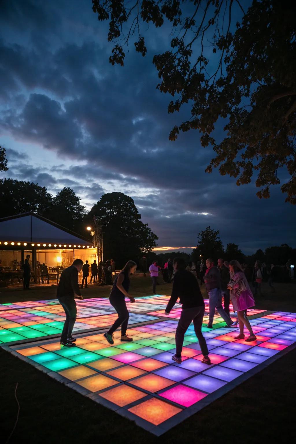 Light up the night with a dynamic LED dance floor.