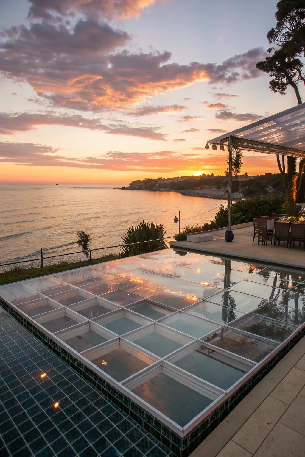 Dance on water with a stunning floating acrylic floor.