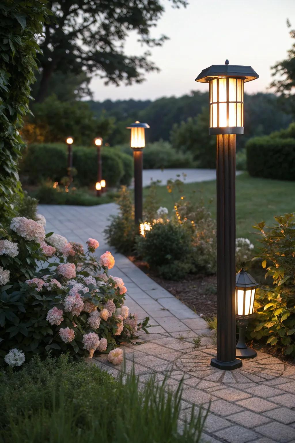 Embrace sustainability with solar-powered lighting.
