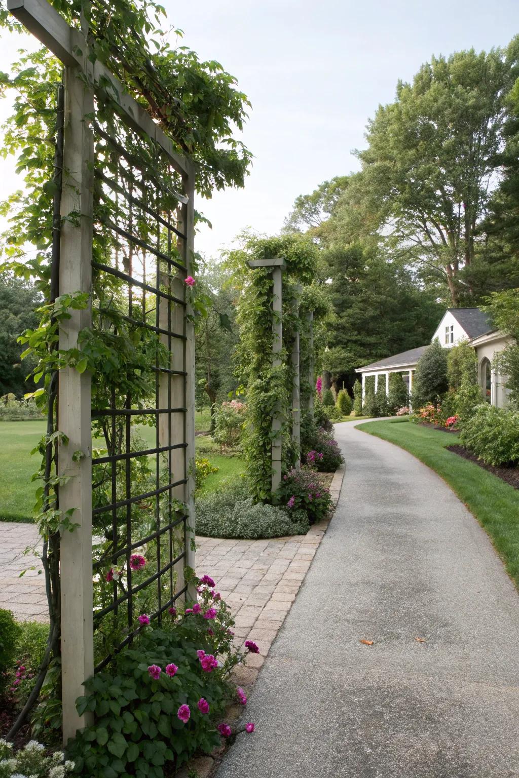 Vertical gardening maximizes space and adds height.