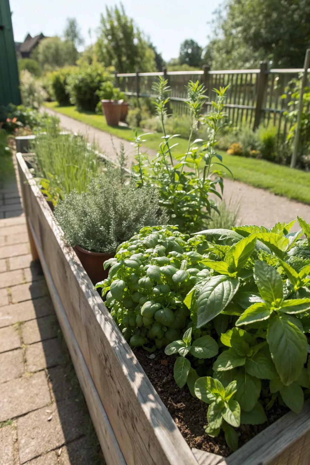 Herb planter boxes bring fresh flavors to your kitchen.