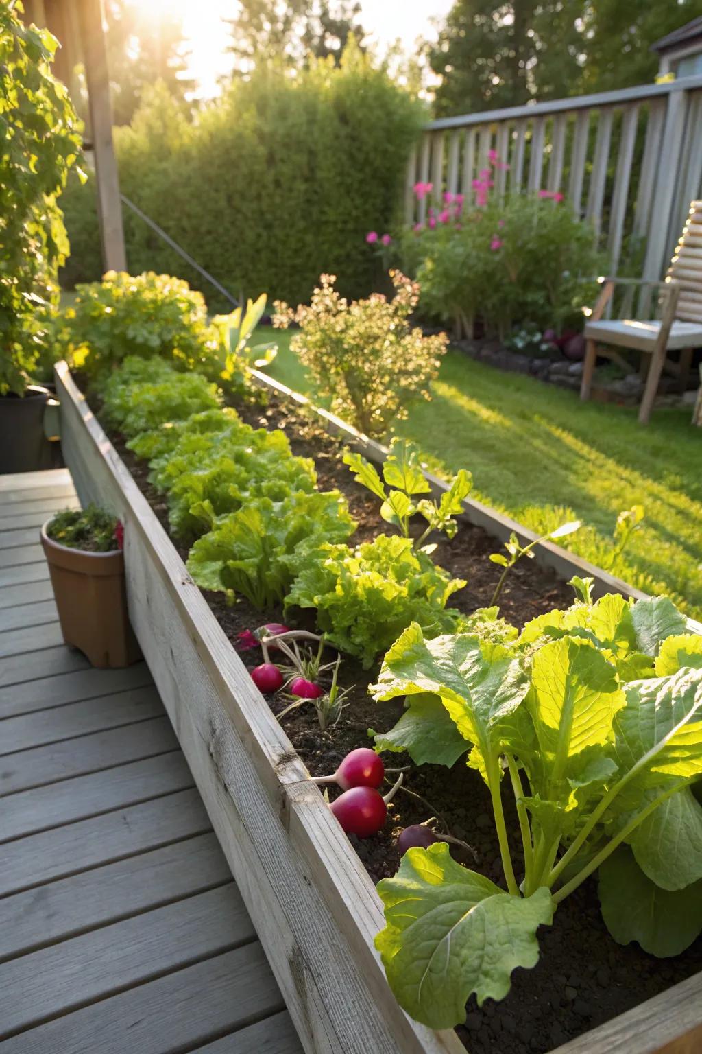 Grow your own fresh produce with an edible planter box.