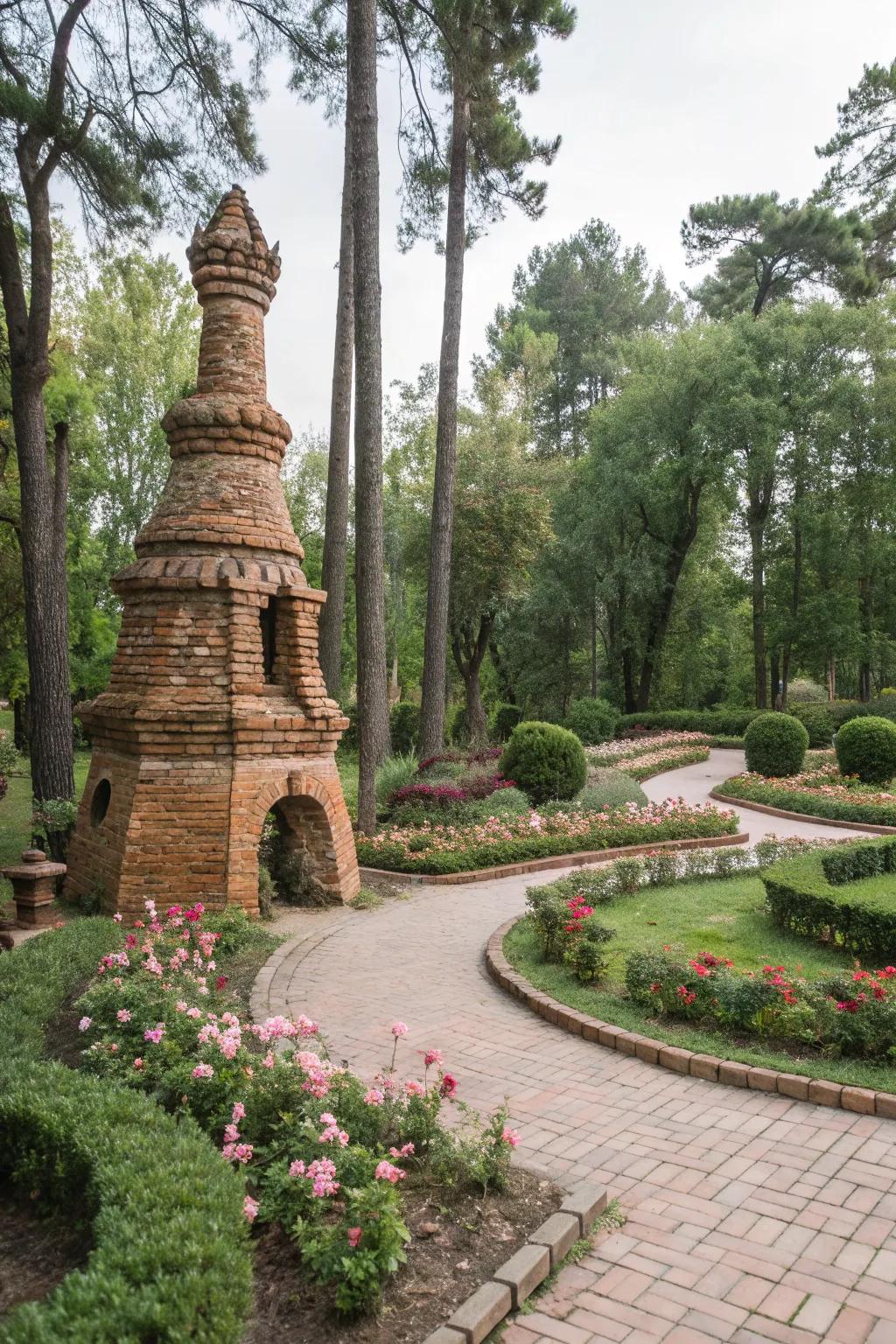 Unleash your creativity with a brick sculpture.