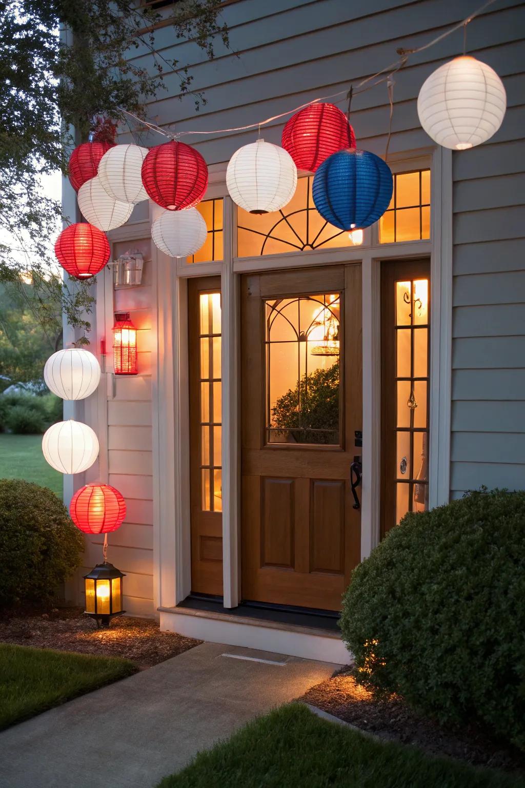 Paper lanterns add a soft and inviting glow to your decor.