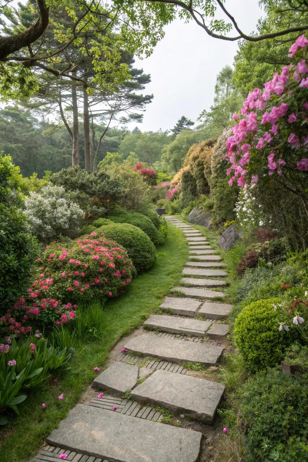 A harmonious path integrated into nature