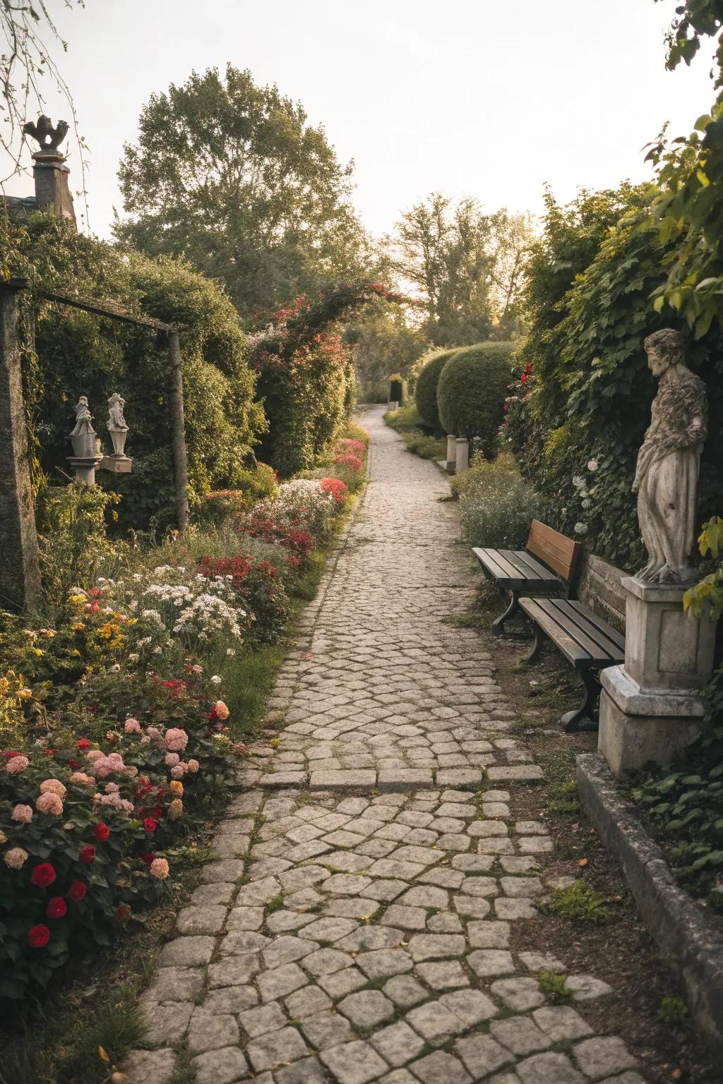 A vintage-inspired rustic path