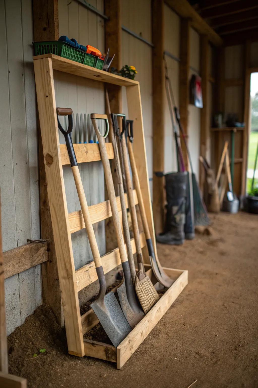 Create your own storage masterpiece with a DIY wooden rack.