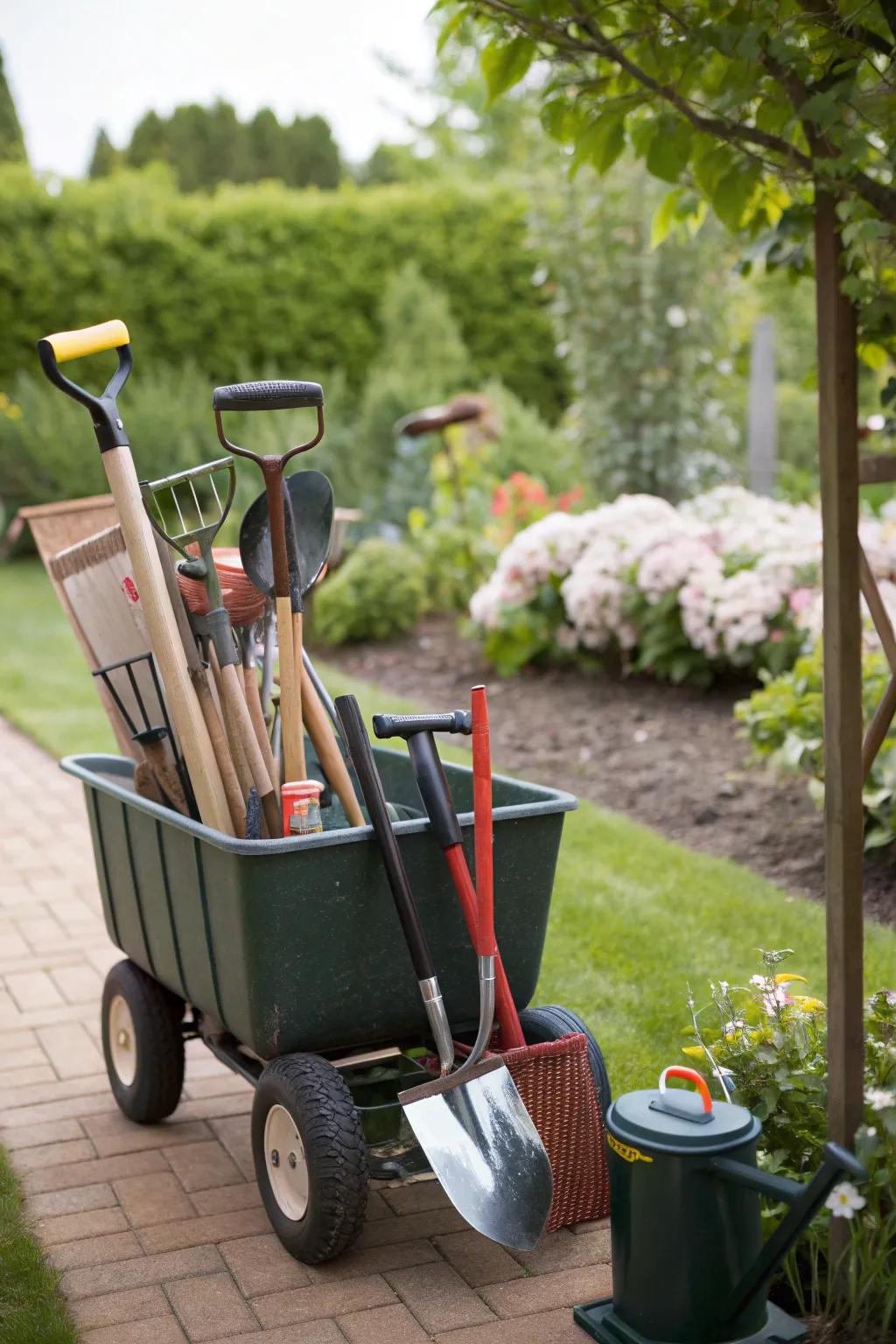 Take your tools wherever you go with a garden caddy.