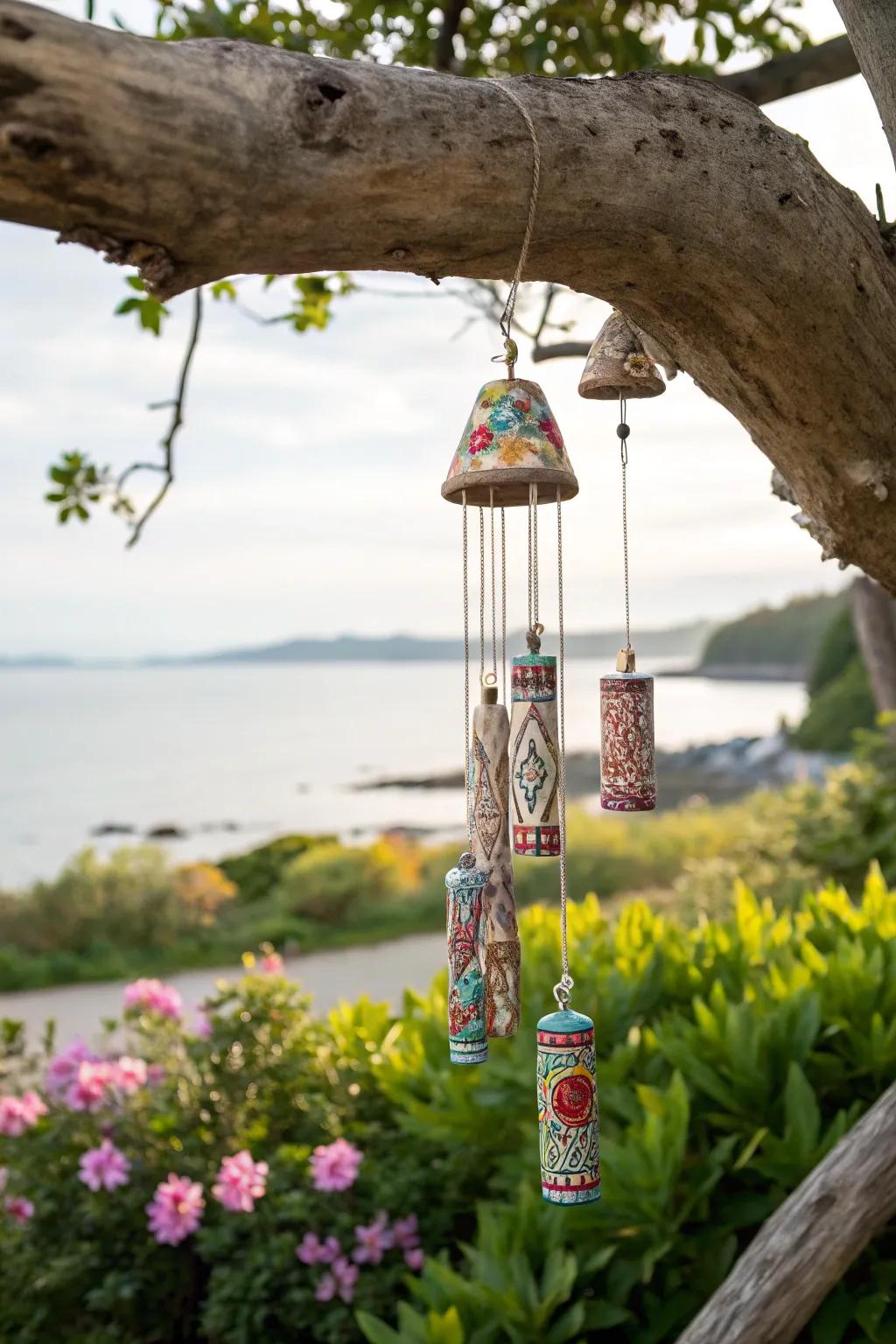 Combine driftwood and clay for a seaside-inspired look.