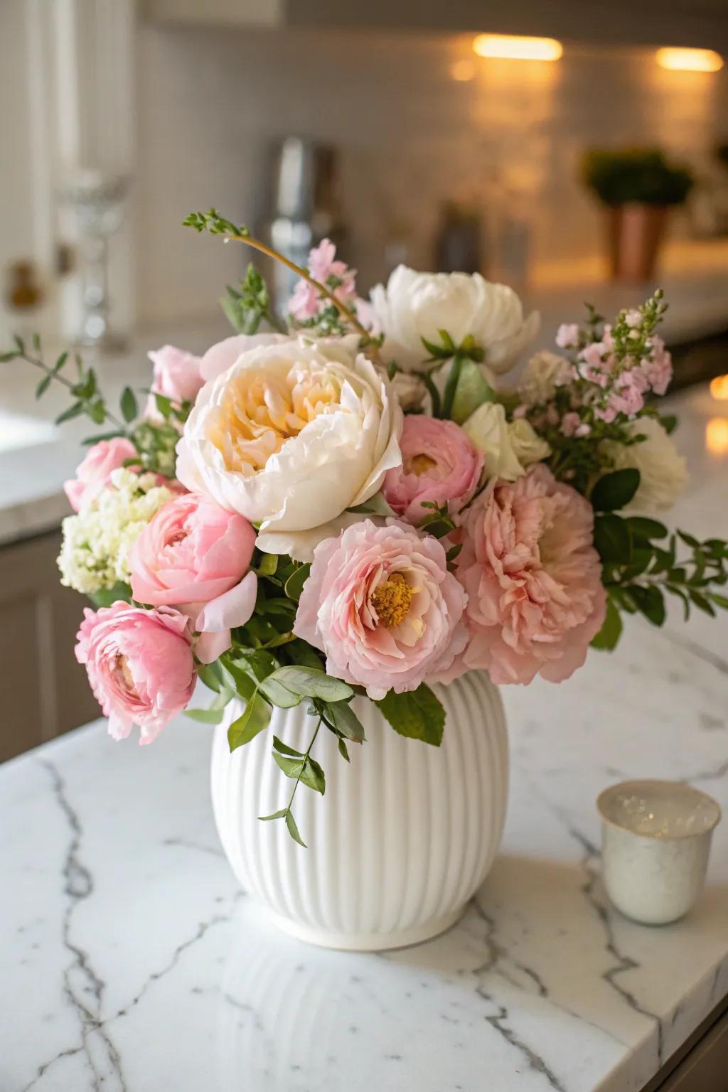 Pastel shades for a soft, elegant touch.