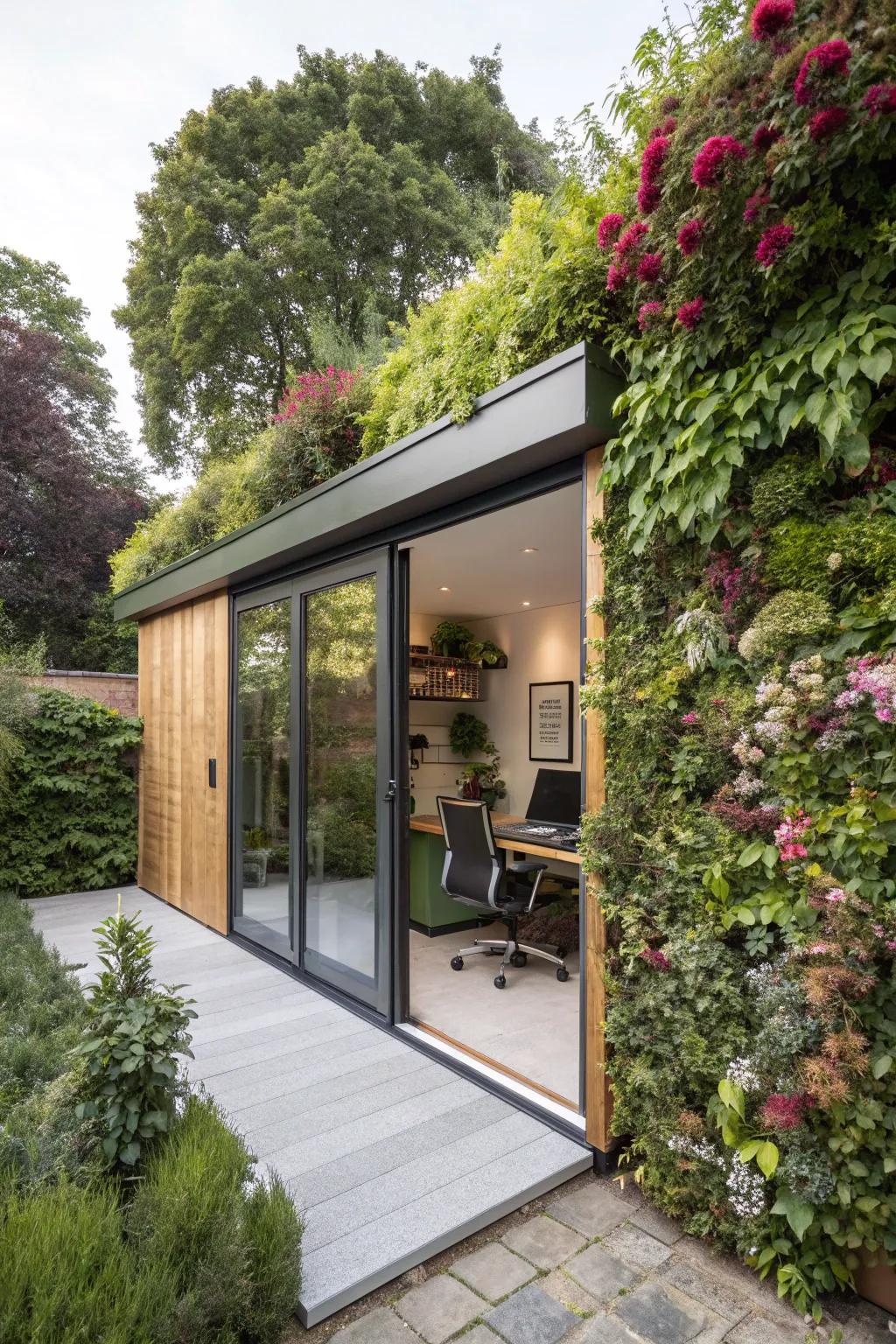 Blend into the greenery.