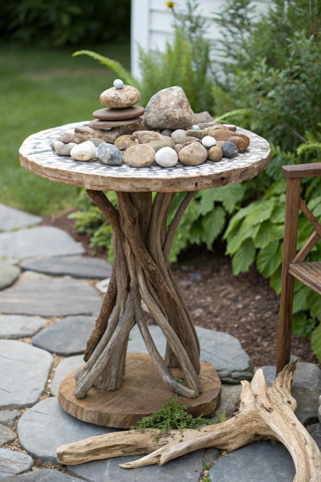 Natural elements bring tranquility to your outdoor space.