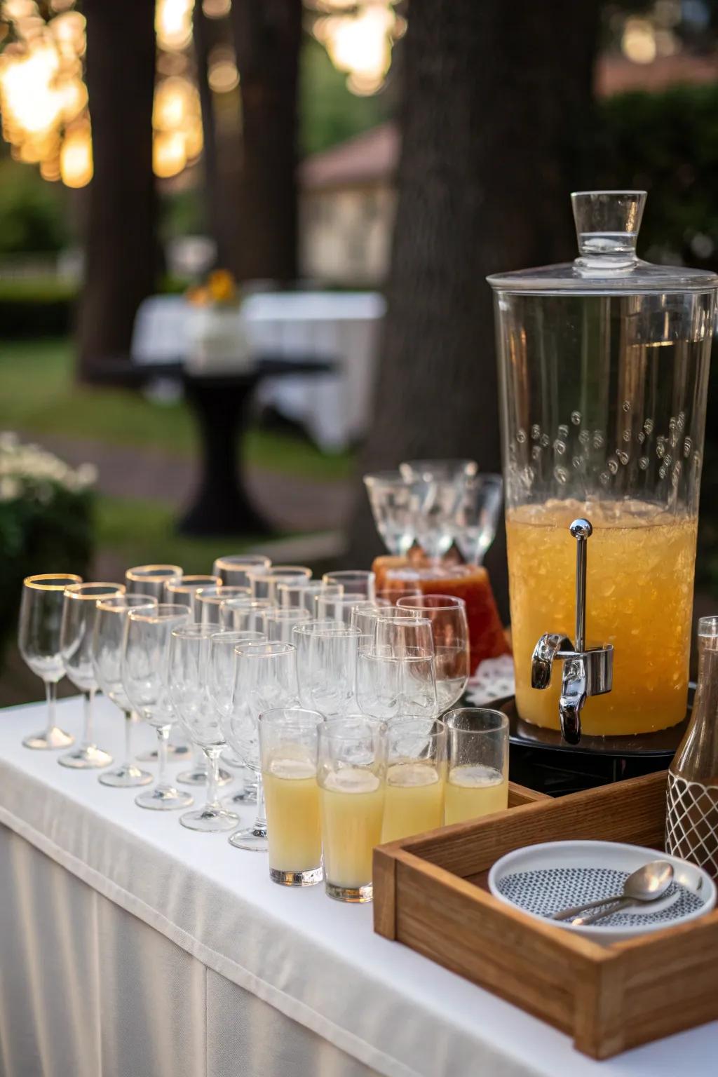 A drink station on your side table is both stylish and convenient.