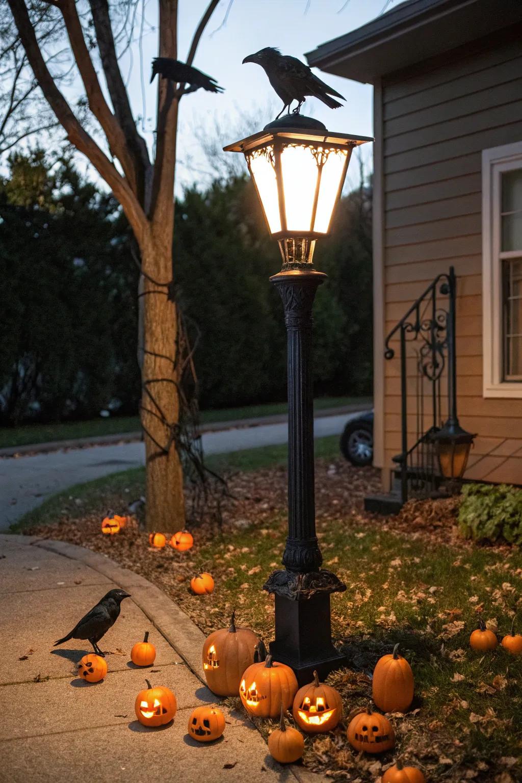 Add a playful Halloween touch with spooky accents.