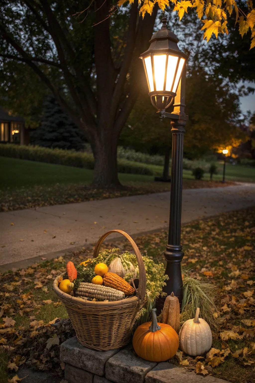 Celebrate the harvest season with a basket of seasonal vegetables.