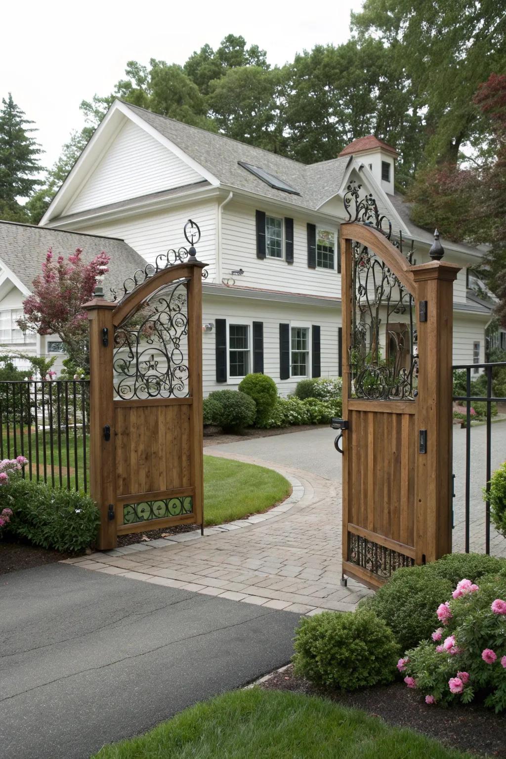 Swing gates bring a timeless elegance to your home.