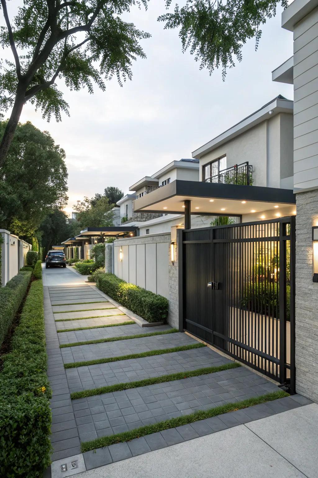 Urban chic gates make a bold statement.