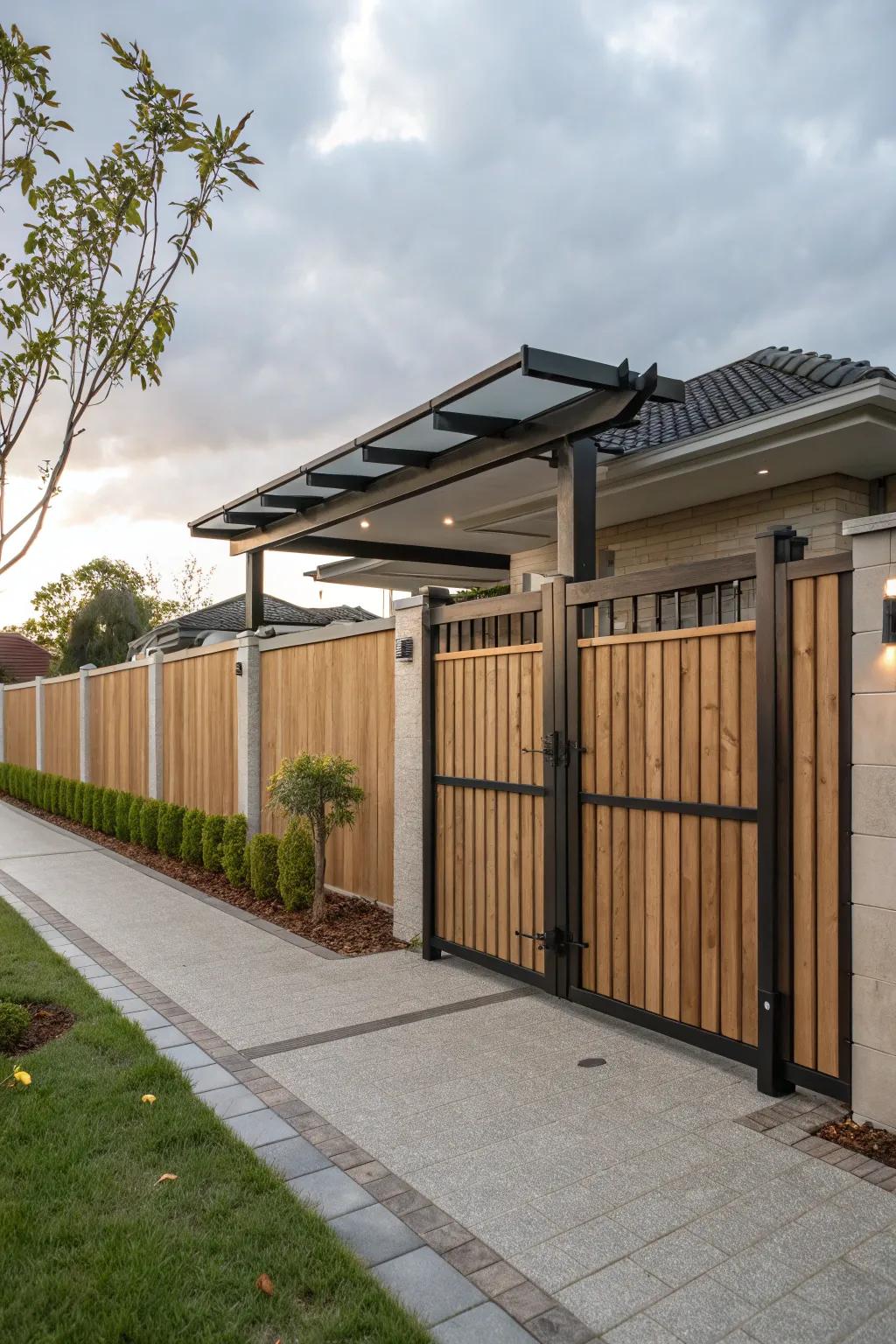 Seamless integration with fences creates unity.