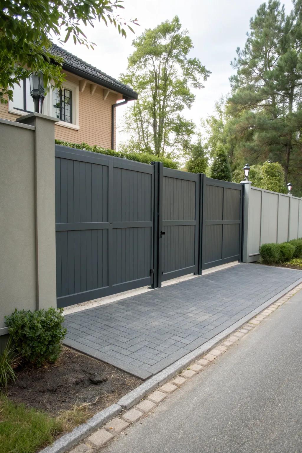 Solid gates ensure privacy and peace of mind.