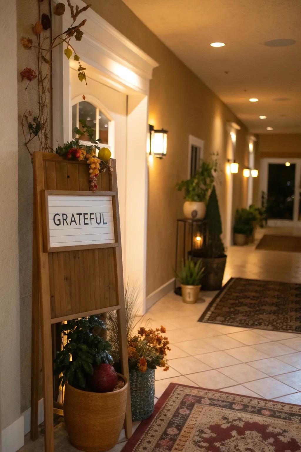 Welcome signs with heartfelt messages add a personal touch.