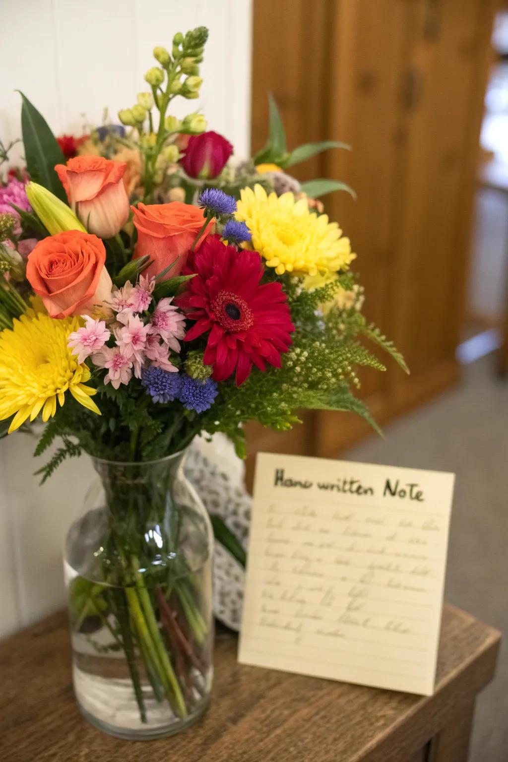 Personalized bouquets show thoughtfulness and care.