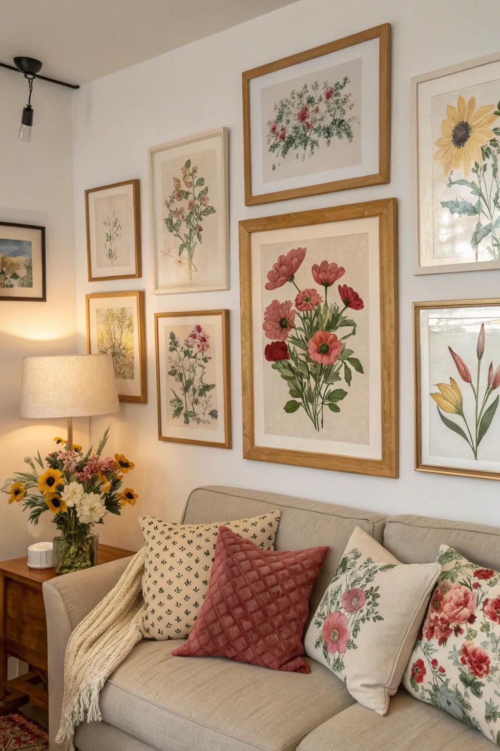 Floral art prints add timeless beauty to any room.