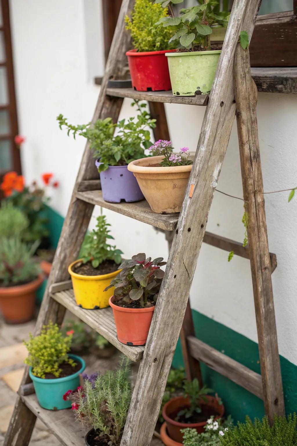 Elevate your plant game with a ladder that brings nature indoors.