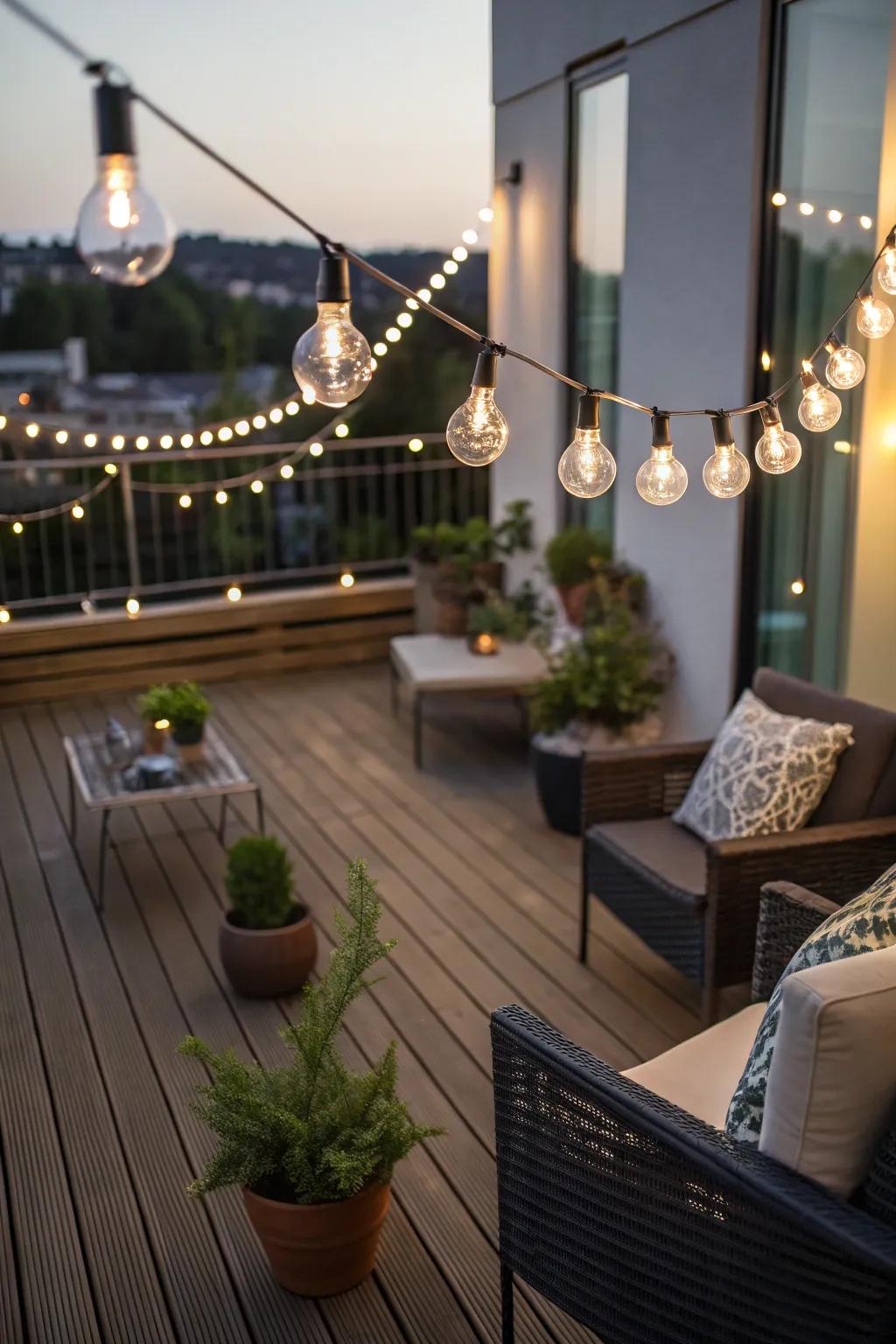 Teardrop lights offer a sleek, contemporary look.