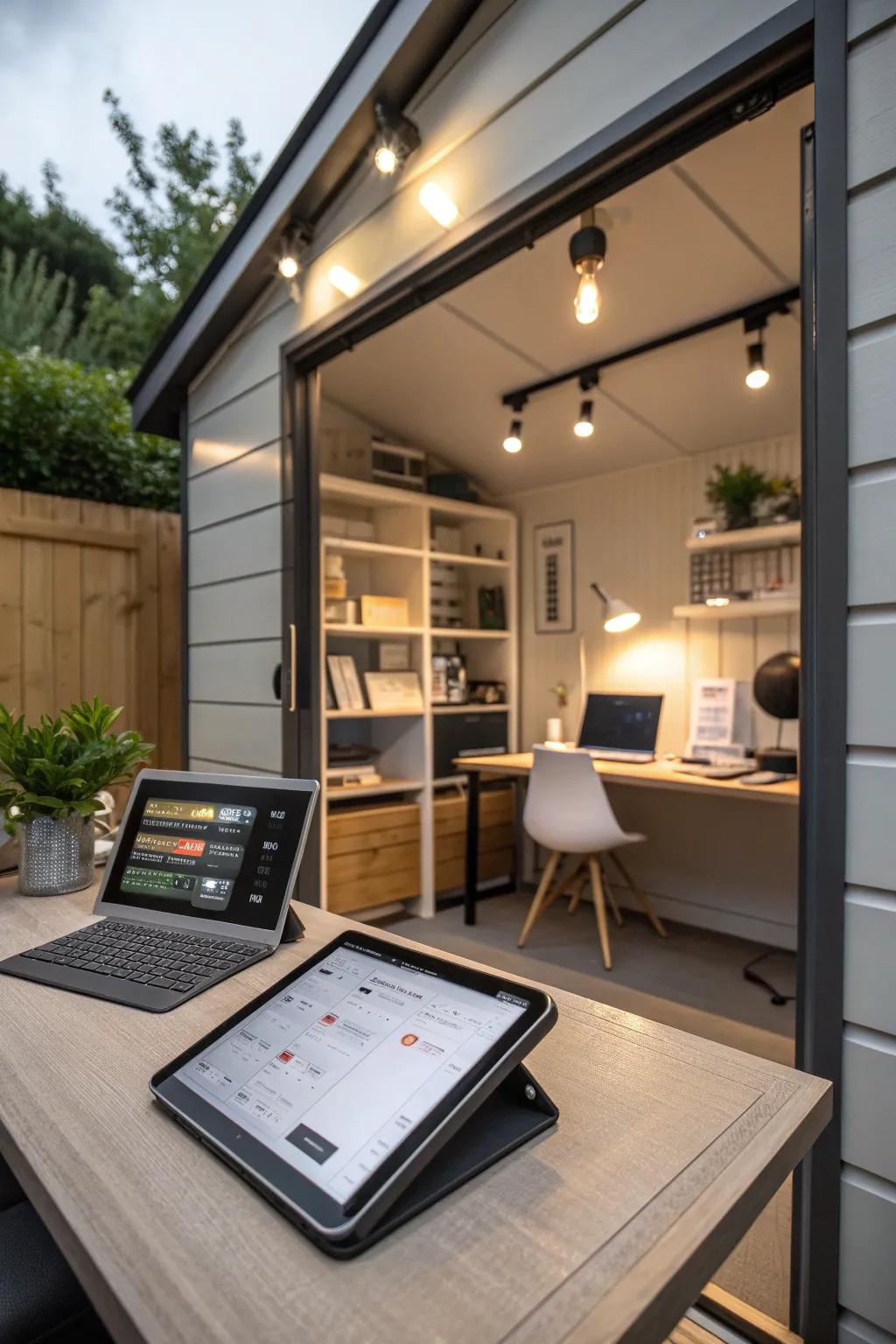 Smart technology brings modern convenience to your workspace.