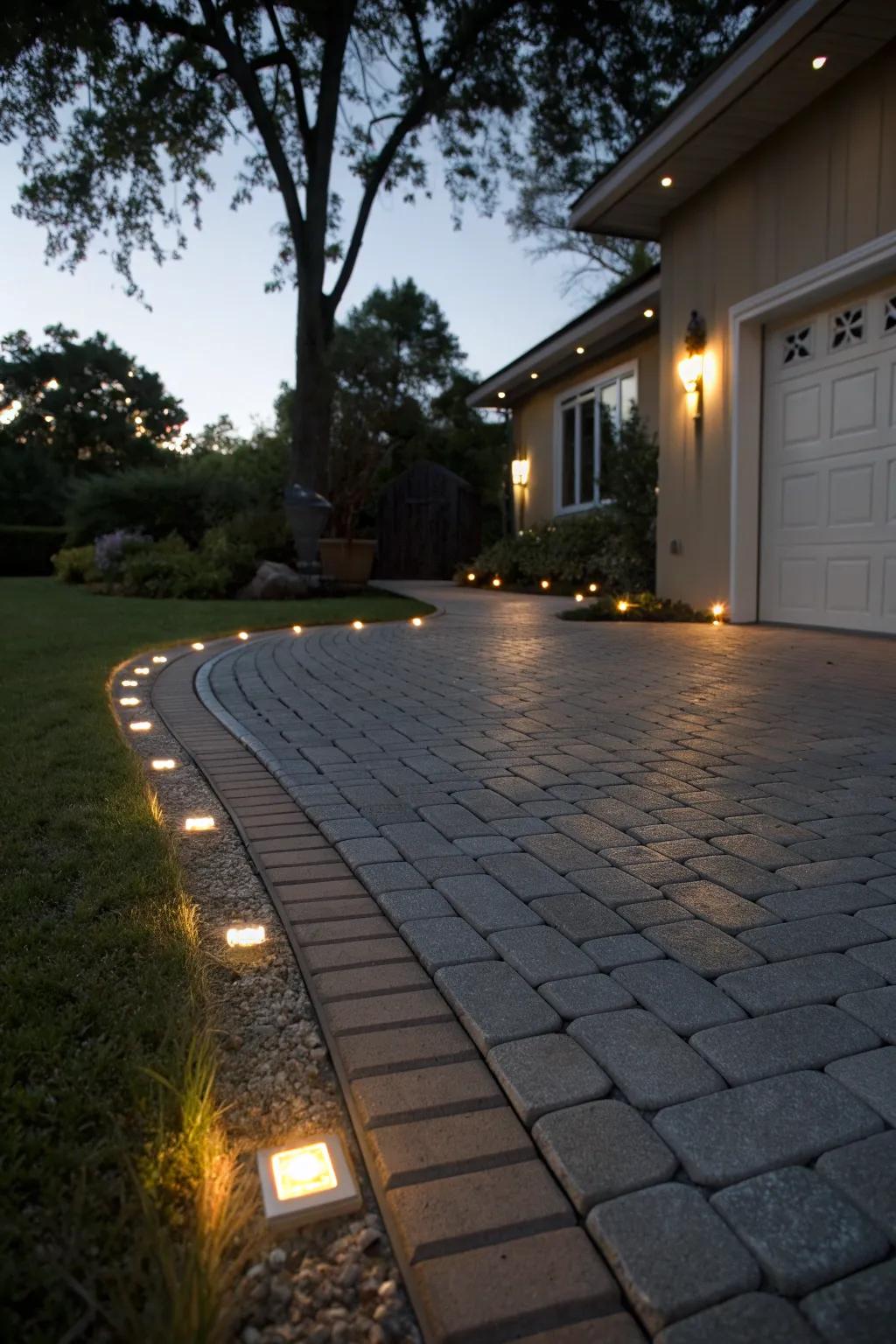 Solar brick lights offer a seamless, understated design.