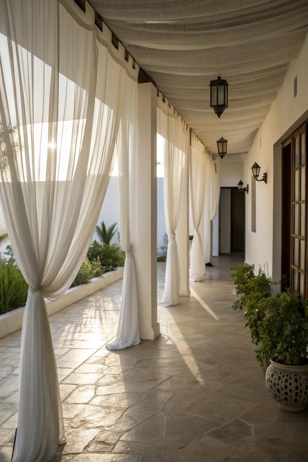 Sheers add elegance and movement.