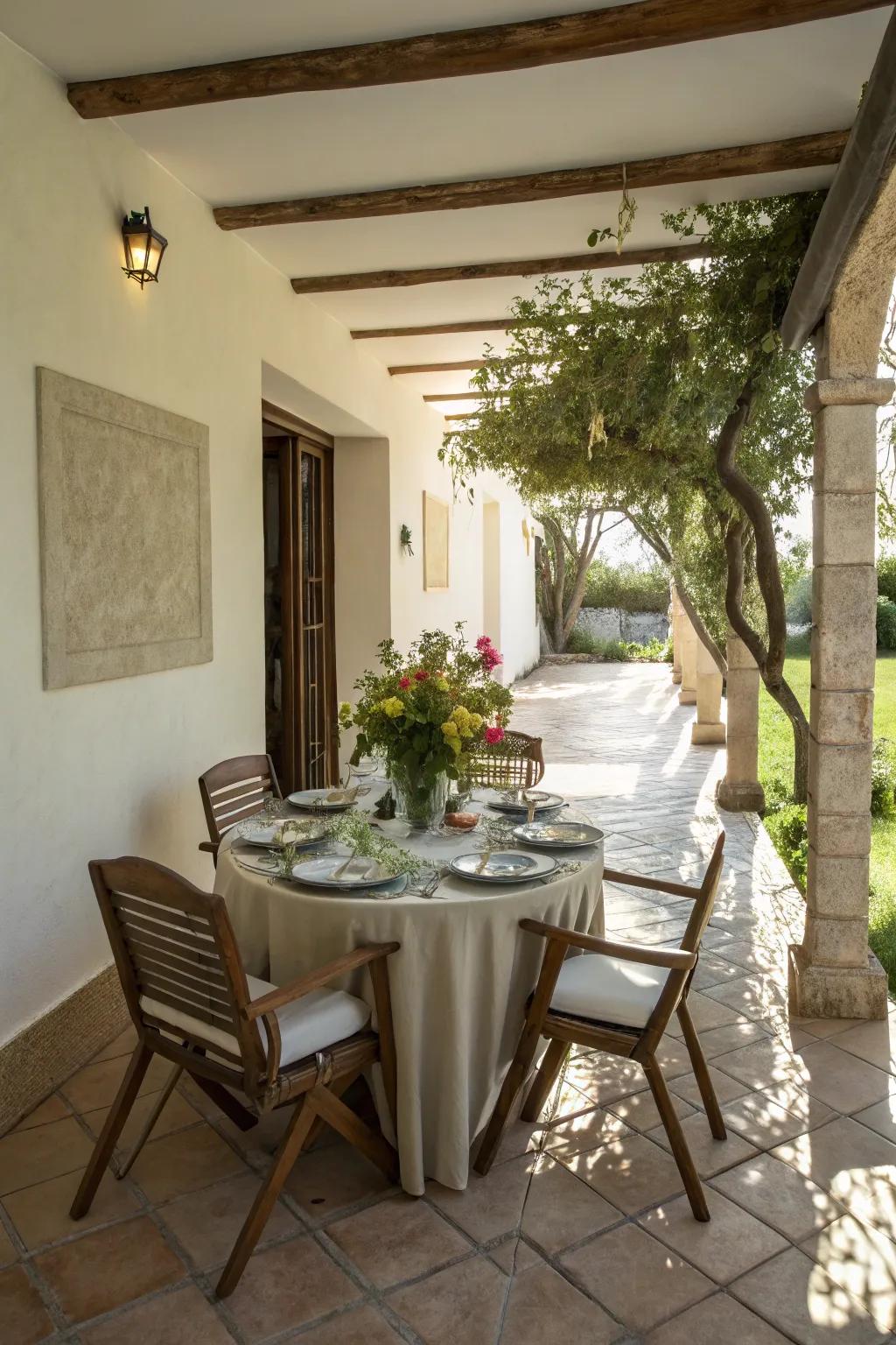 Dine under the stars in your breezeway.