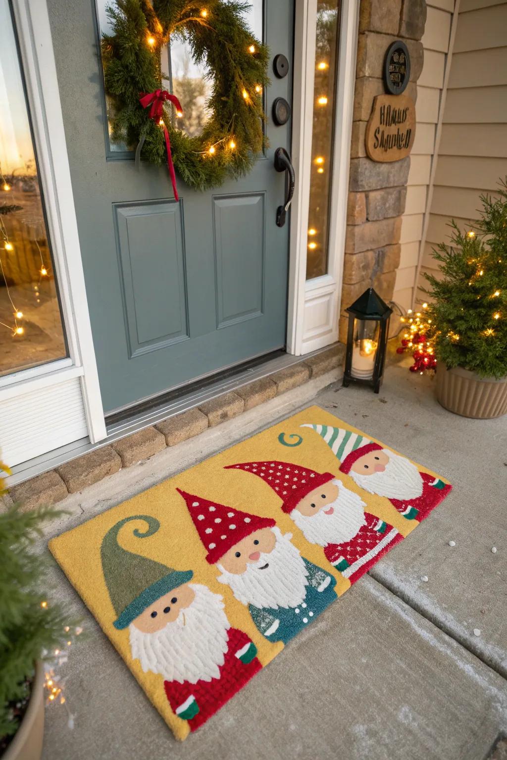 Jolly gnomes bring whimsy to your holiday welcome
