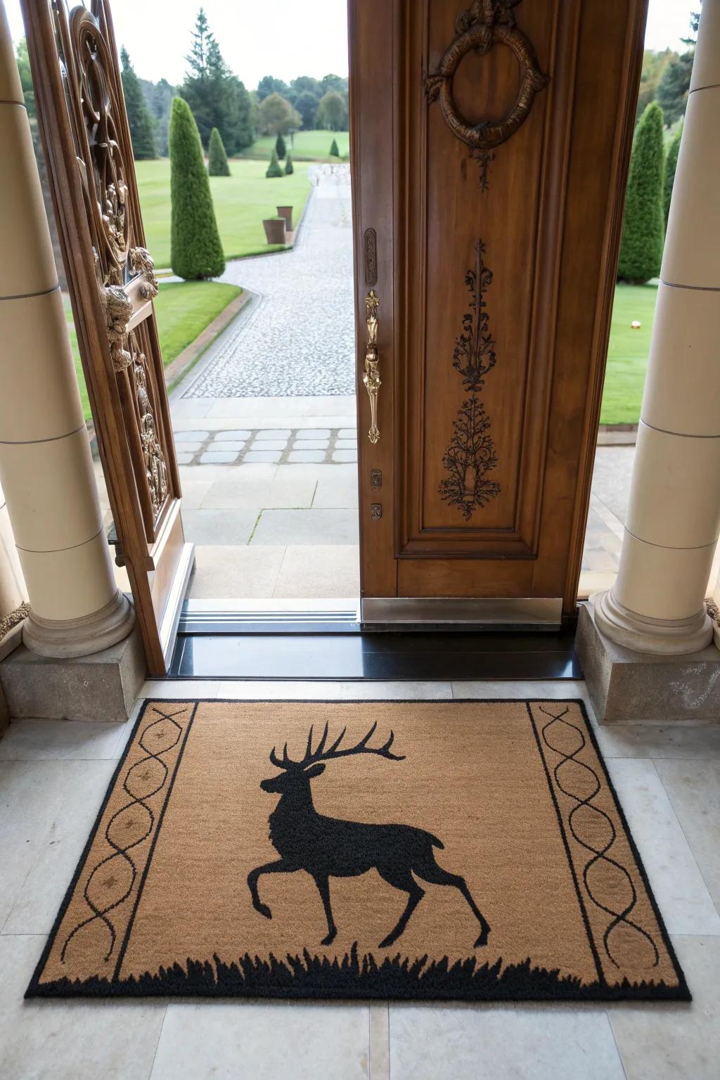 Reindeer silhouettes offer elegant holiday charm