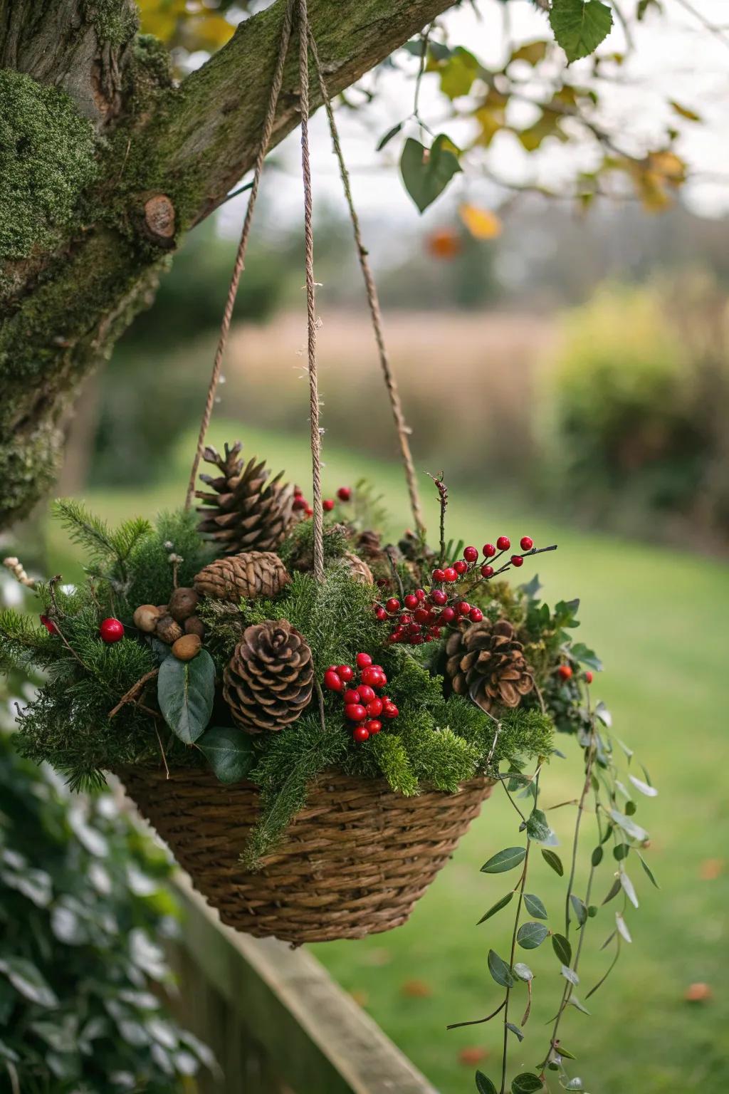 Natural elements add rustic charm and texture.