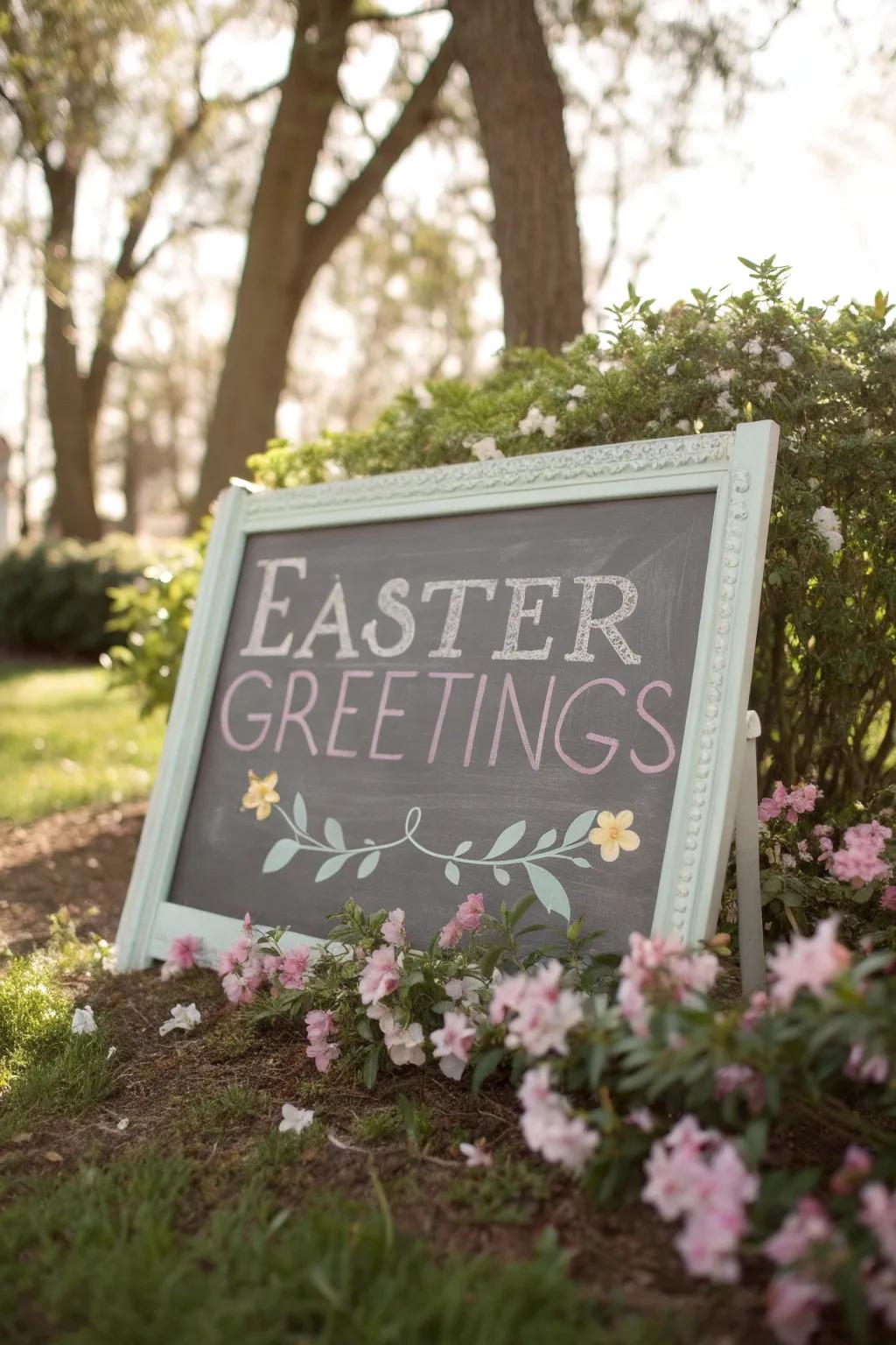 Chalkboard signs offer a personal and welcoming touch.