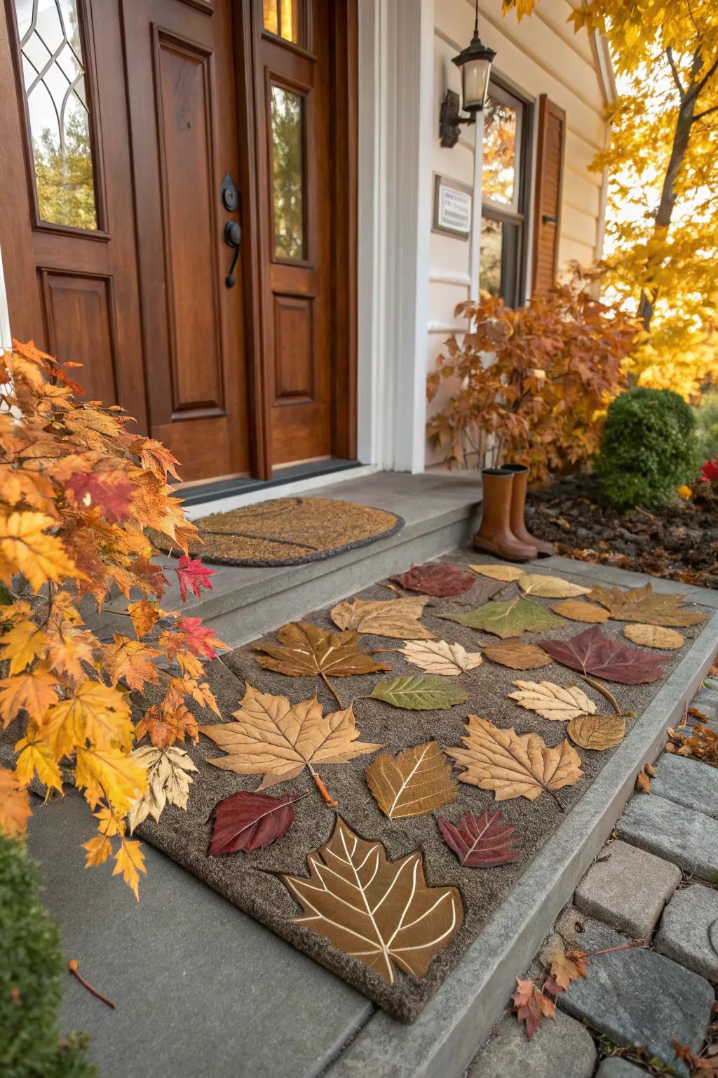 Layered leaves add a natural touch to your decor.