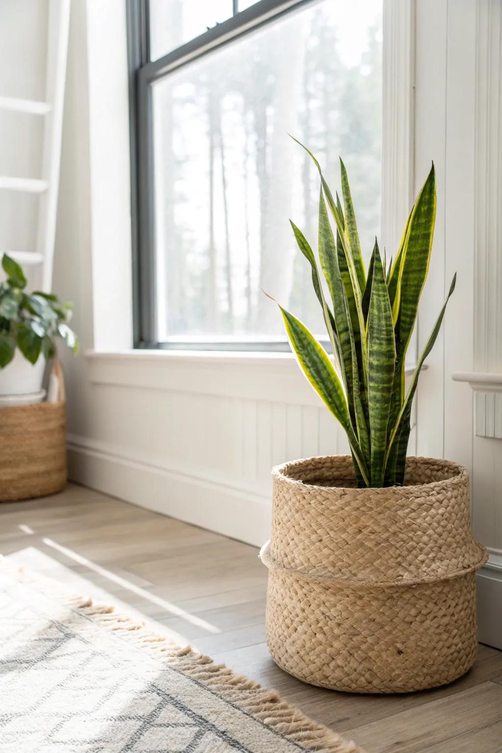 Seagrass planters are both stylish and sustainable.