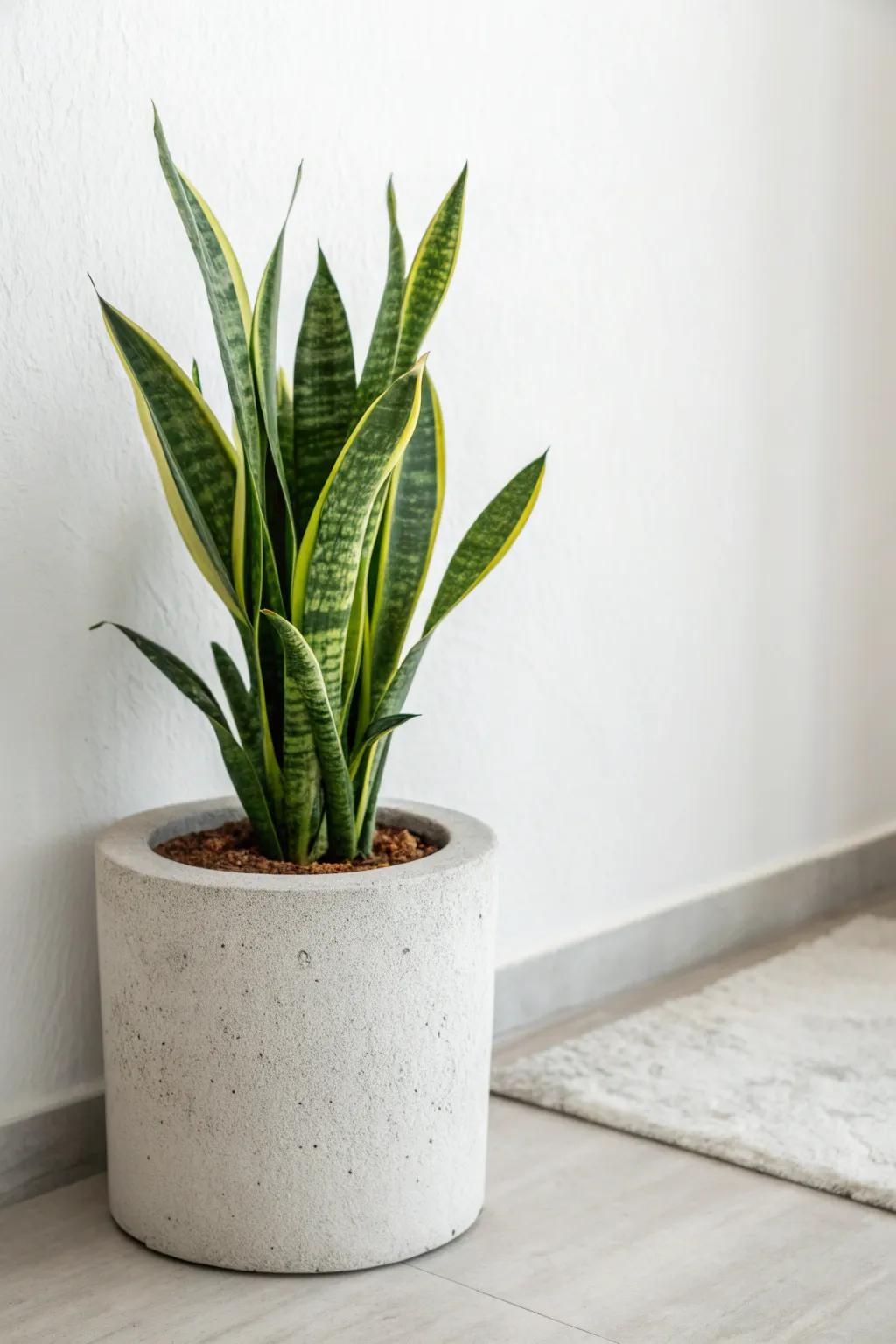 Fiberstone pots are ideal for a sleek, minimalist aesthetic.