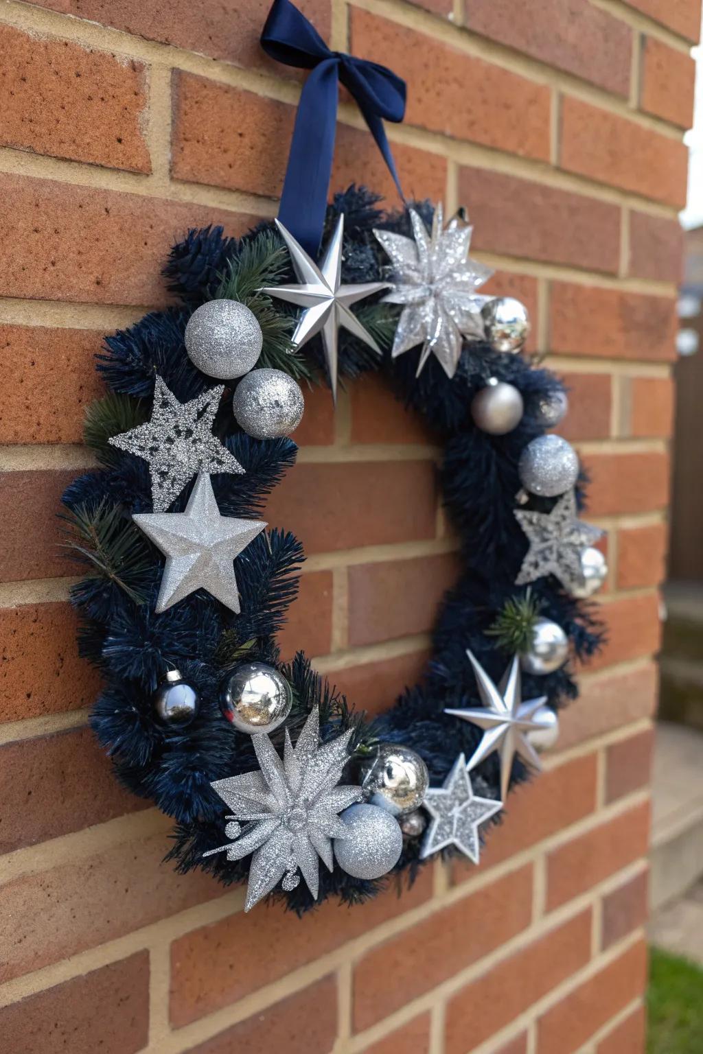 Silver stars bring the night sky to your New Year's decor.
