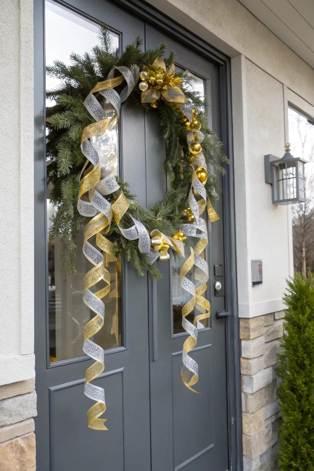 Cascading ribbons add movement and elegance to your wreath.