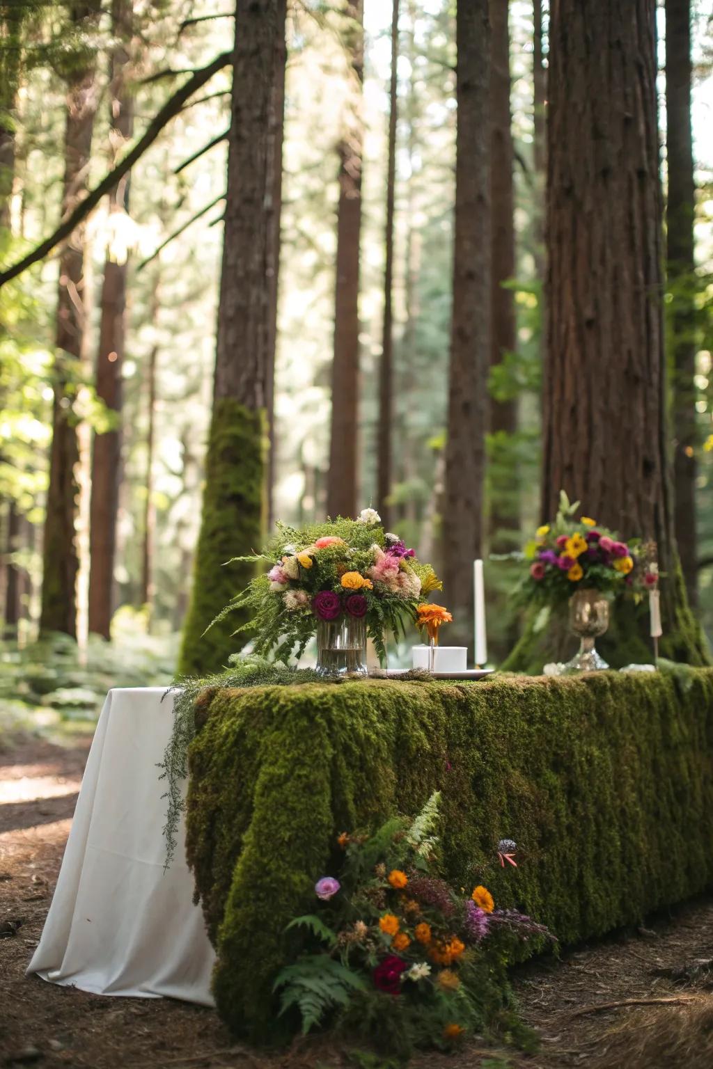 Tables that feel like a natural part of the forest.