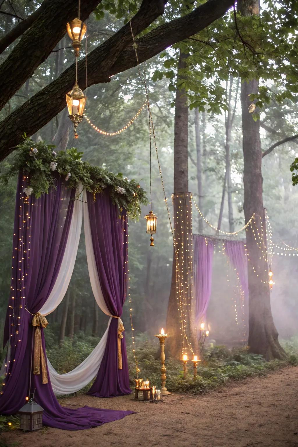 Colors that add a regal touch to the forest.